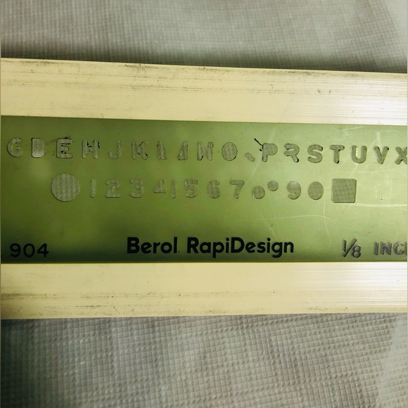 Architectural Drafting Tools Templates Design Drawing Compass 3Side Scale Ruler - Picture 7 of 9